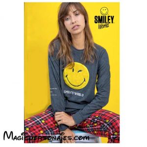 Smiley Pijama mujer manga larga Punk