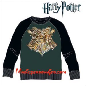Sudadera Harry Potter  Hogwarts niño escudo negra