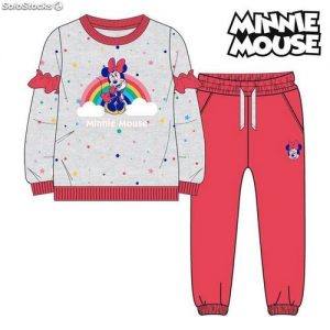 Chandal niña  Disney Minnie  Brush Fleece gris y rojo