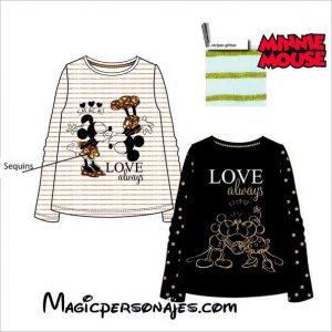 Camiseta Disney Minnie manga larga brillante