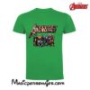 Camiseta Avengers personajes Marvel manga corta verde