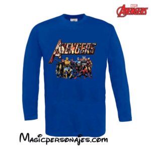 Camiseta  Marvel Avengers personajes manga larga para niño