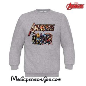 Sudadera Avengers personajes gris