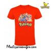 Camiseta Pokemon para niño manga corta Ash and-Friends 2 naranja