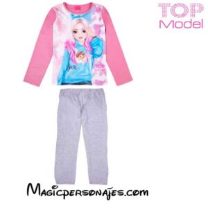 Top Model Pijama niña manga larga  Junes Rosa