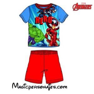 Marvel Avengers Heroes Pijama de niño de manga corta para niño