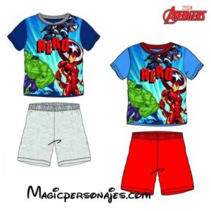 Marvel Avengers Heroes Pijama de nino de manga corta para niños