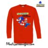 Camiseta Sonic and Mario Bros manga larga roja