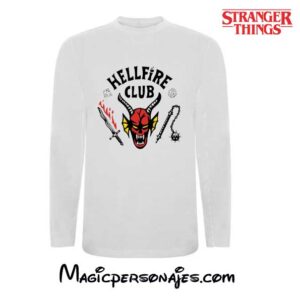 Camiseta Strangers Things Hllfire Club  adulto manga larga