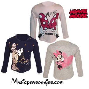 Camiseta Disney Minnie manga larga tres colores