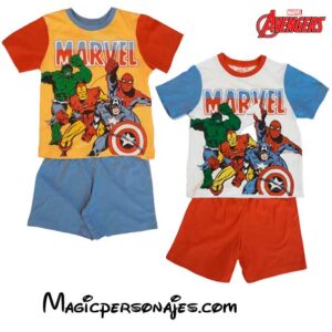 Avengers conjunto pijama manga corta Marvel