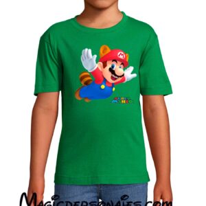 Camiseta Super Mario Volando para niño  manga corta