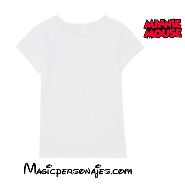 Camiseta Minnie Mouse corazones blanca
