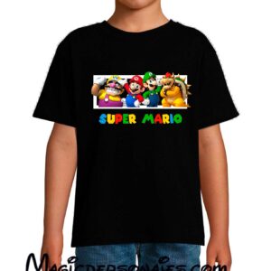 Camiseta Super Mario niño manga corta 4 personajes