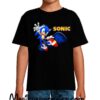 Camiseta Sonic Skate niño manga corta negra